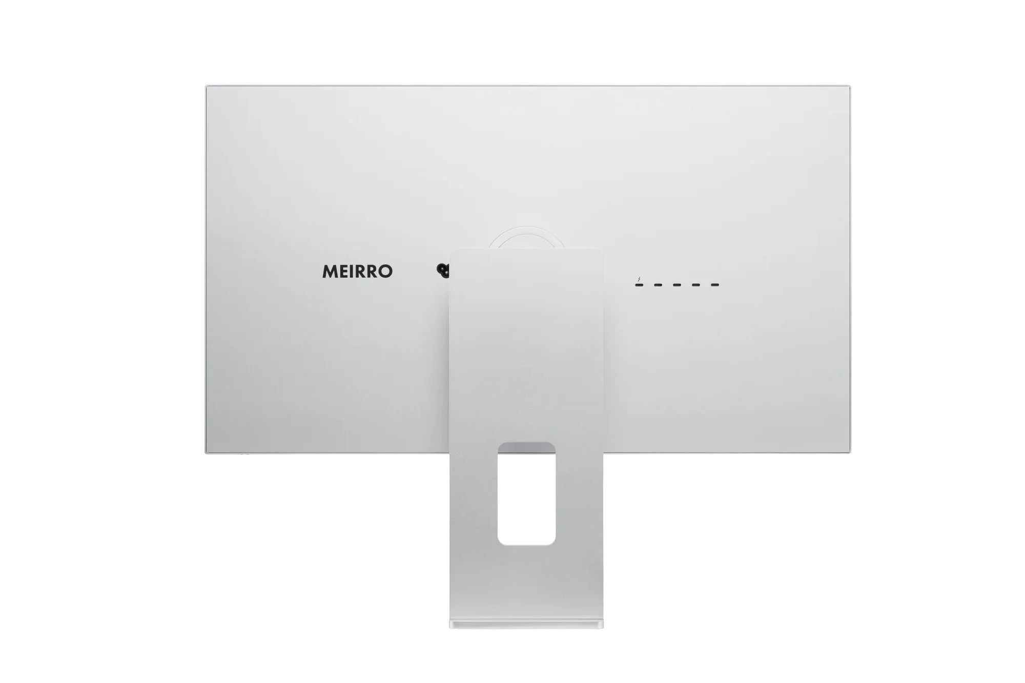 Meirro Pro — back view showing the CNC aluminium stand